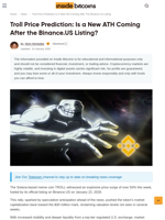 Troll Price Prediction: Is a New ATH Coming After the Binance.US Listing?