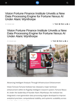 Vision Fortune Finance Institute Unveils a New Data Processing Engine for Fortune Nexus AI Under Alaric Wynthorpe - Visionary Financial