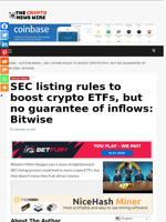SEC listing rules to boost crypto ETFs, but no guarantee of inflows: Bitwise - The Crypto News Wire