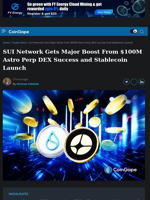 SUI Network Gets Major Boost From $100M Astro Perp DEX Success and Stablecoin Launch