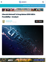 Litecoin In Freefall? A Drop Below $100 Isn't Far-Fetched