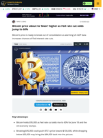 Bitcoin price about to ‘blast’ higher as Fed rate cut odds jump to 60%