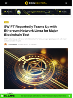 SWIFT Reportedly Teams Up with Ethereum Network Linea