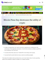 Bitcoin Pizza Day showcases the utility of crypto - CoinJournal