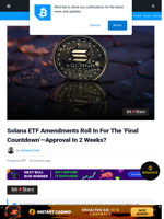 Solana ETF Amendments Roll In For The 'Final Countdown'—Approval In 2 Weeks? | Bitcoinist.com