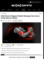 $10 Trillion Wall Street Giant Gets a Public Bitcoin Wallet