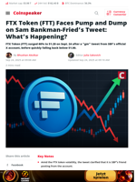 FTT Pumps on SBF Tweet, Then Dump — What’s Going On?