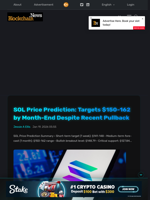 SOL Price Prediction: Targets $150-162 by Month-End Despite Recent Pullback - Blockchain.News