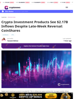Crypto Funds See $2.17B Inflows, Biggest Since October 2025