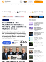 Blackrock’s IBIT Overtakes Deribit as World’s Largest Bitcoin Options Venue – Crypto News Bitcoin News