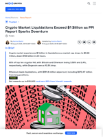 What Caused $1 Billion in Crypto Liquidations Today?