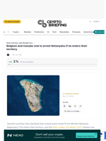 Belgium and Canada vow to arrest Netanyahu if he enters their territory