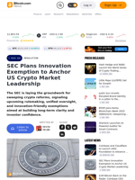 SEC Plans Innovation Exemption to Anchor US Crypto Market Leadership – Regulation Bitcoin News
