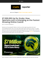 $7,000,000 Up for Grabs: How Spartans.com is Emerging as the Fastest Growing Online Casino