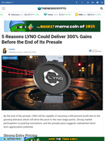 5 Reasons LYNO Could Deliver 300% Gains Before the End of Its Presale