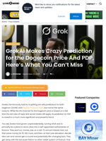 GrokAI Makes Crazy Prediction for the Dogecoin Price And PDP, Here’s What You Can’t Miss | Live Bitcoin News