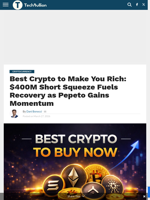 Best Crypto to Make You Rich: $400M Short Squeeze Fuels Recovery as Pepeto Gains Momentum - TechBullion