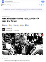 Arthur Hayes Reaffirms $250,000 Bitcoin Year-End Target: Guest Post by Coinlive.me | CoinMarketCap