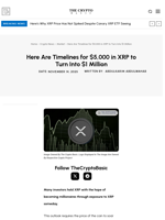 Here Are Timelines for $5,000 in XRP to Turn Into $1 Million