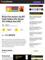 Bitcoin Price Analysis: Can BTC Finally Stabilize After Massive 25% Pullback Since ATH?