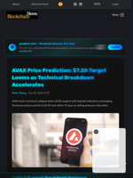 AVAX Price Prediction: $7.20 Target Looms as Technical Breakdown Accelerates - Blockchain.News