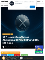 XRP News: CoinShares Abandons $870M XRP and SOL ETF Race | Live Bitcoin News
