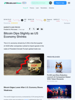 Bitcoin Dips Slightly as US Economy Shrinks – Markets and Prices Bitcoin News