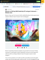 Bitcoin to $1M by 2029 fueled by ETF and gov’t demand — Bitwise exec