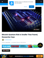 Bitcoin’s Quantum Risk Is Smaller Than Feared, Researcher Says | Bitcoinist.com