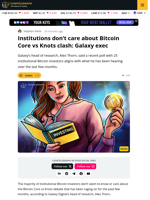 Institutions Show Little Concern Over Bitcoin Software Rift