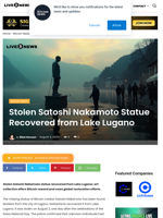 Stolen Satoshi Nakamoto Statue Recovered from Lake Lugano | Live Bitcoin News