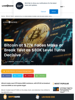 Bitcoin Near $80K as $90K Breakout Looms