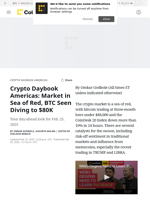 Crypto Daybook Americas: Market in Sea of Red, Bitcoin Price Seen Diving to $80K
