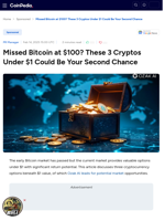 Missed Bitcoin at $100? These 3 Cryptos Under $1 Could Be Your Second Chance