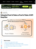 Delegated Proof of Stake vs Proof of Stake (PoS vs DPoS)