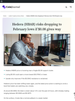 Hedera (HBAR) risks dropping to February lows if $0.08 gives way - CoinJournal