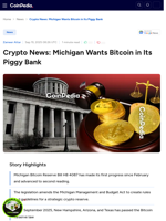 Crypto News: Michigan Wants Bitcoin in Its Piggy Bank