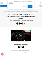 Here’s What Could Drive XRP Toward $15–$20 Before the Market Structure Bill Passes