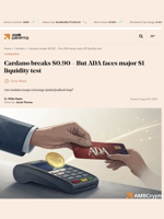Cardano breaks $0.90 - But ADA faces major $1 liquidity test - AMBCrypto