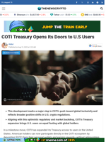 COTI Treasury Opens Its Doors to U.S Users - TheNewsCrypto