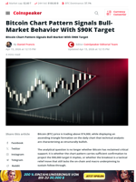 Bitcoin Chart Pattern Signals Bull-Market Behavior With $90K Target - Coinspeaker