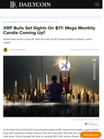 XRP Bulls Set Sights On $17: Mega Monthly Candle Coming Up? - DailyCoin