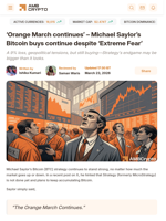 'Orange March continues' - Michael Saylor's Bitcoin buys continue despite 'Extreme Fear' - AMBCrypto