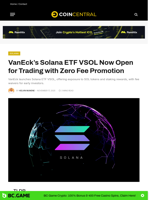 VanEck’s Solana ETF VSOL Now Open for Trading with Zero Fee Promotion