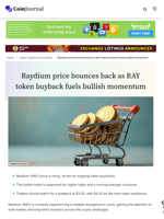Raydium price bounces back as RAY token buyback fuels bullish momentum - CoinJournal
