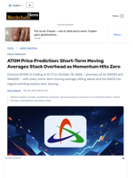 ATOM Price Prediction: Short-Term Moving Averages Stack Overhead as Momentum Hits Zero - Blockchain.News