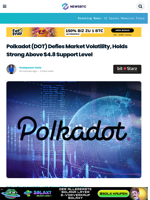 Polkadot (DOT) Defies Market Volatility, Holds Strong Above $4.8 Support Level