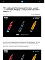 ATH Vodka and Unstoppable Domains Launch .ATH Domain, Merging Luxury Spirits with Web3 Innovation - Visionary Financial