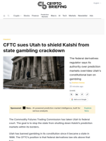 CFTC sues Utah to shield Kalshi from state gambling crackdown