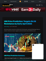 UNI Price Prediction: Targets $4.18 Resistance by Early April 2026 - Blockchain.News